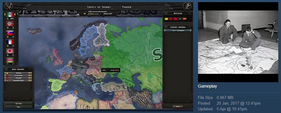 Player-Led Peace Conferences Mod for HOI4