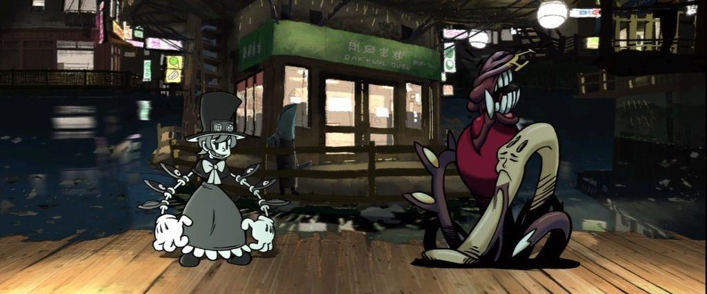 Skullsgirls Fighting RPG fight scene