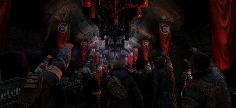 NeoNazis Gathering on Metro 2033
